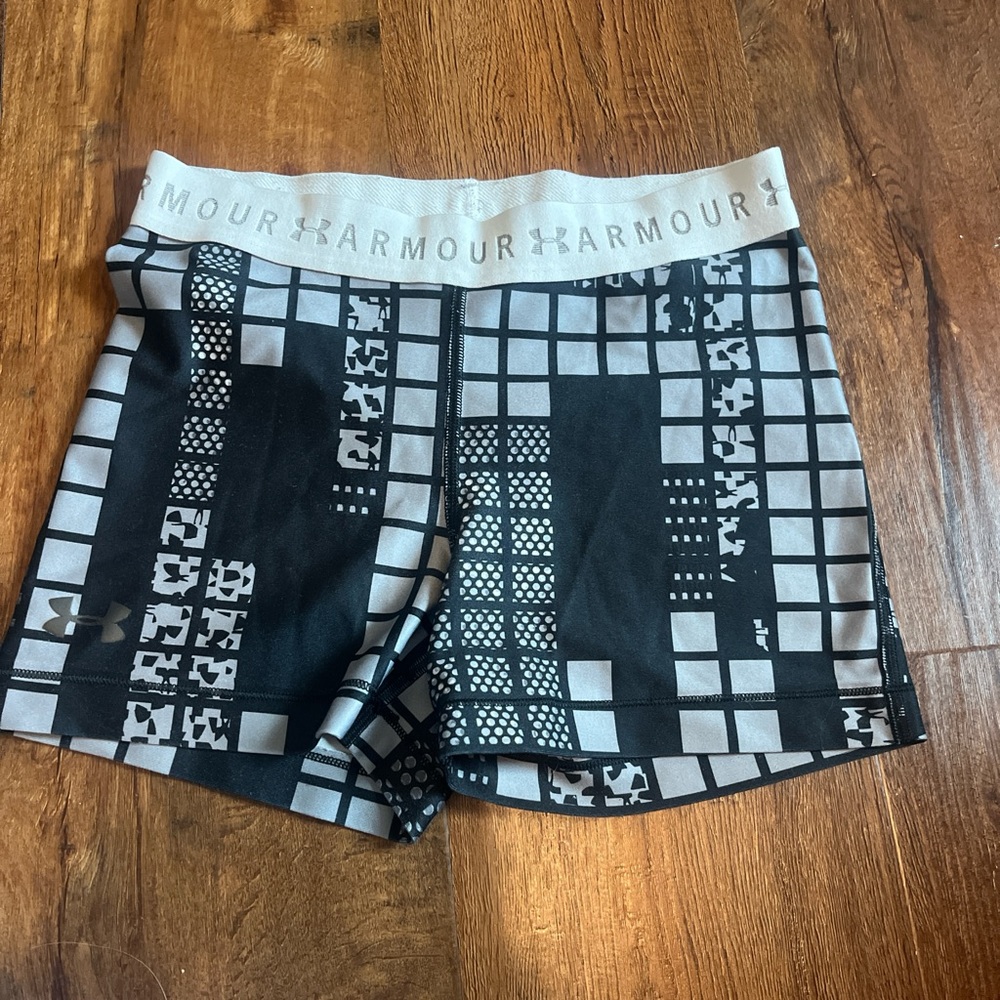 Under Armour Black and Gray Geometric Shorts